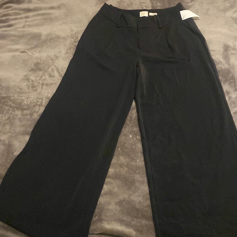 Black slacks.